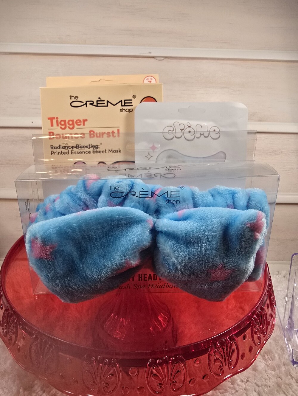 Blue Plush Headband set & Creme facemak